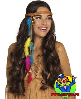 Bandeau hippie avec plume reveuse