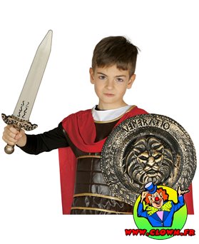Bouclier avec épée enfant romain