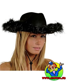 Les adultes Argent Paillettes Chapeau de cow-boy homme femme cowgirl accessoire robe fantaisie poule 