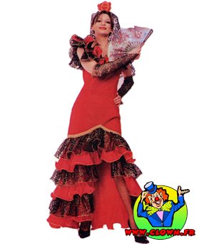 Location déguisement Robe flamenco rouge