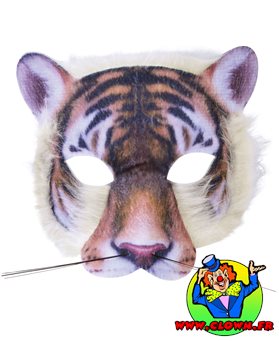 Masque de tigre avec fourrure