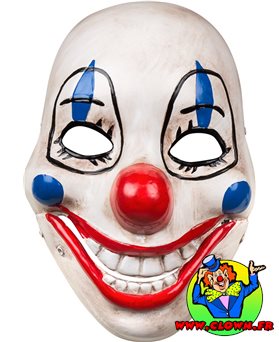 Masque visage PVC Scary clown