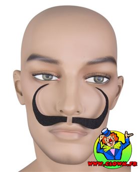 Moustache artiste double noir