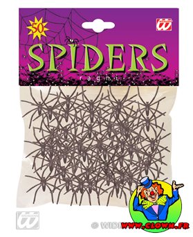 Sacs de 50 araignées noires pvc