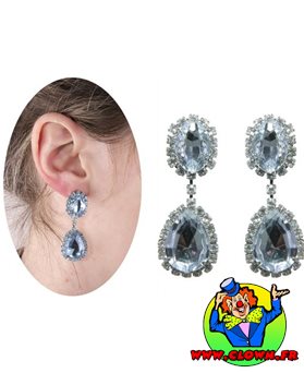 Boucles d'oreilles faux diamants