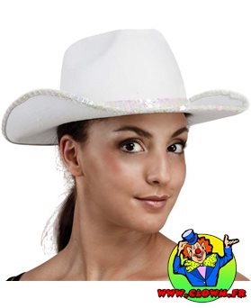 Chapeau cow girl GM blanc
