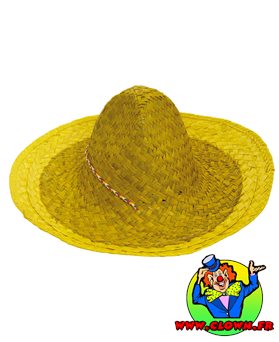 Chapeau paille sombrero jaune