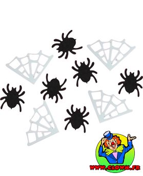Confettis de table araignée et toile