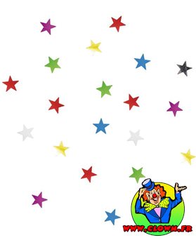 Confettis de table étoile multicolore