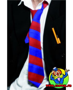 Cravate d'étudiant rouge et bleu
