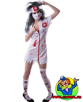 Déguisement infirmiere zombie