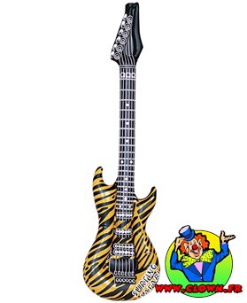 Guitare gonflable motif animalier