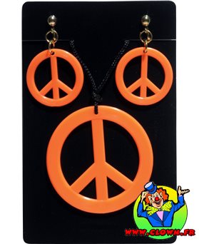 Kit hippie néon orange