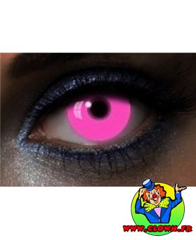 Lentille de contact UV rose