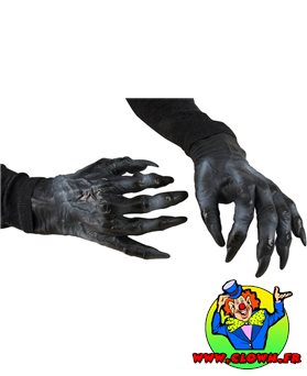 Mains de monstre noir adulte