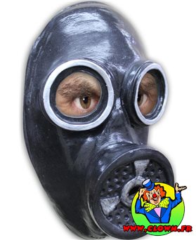 Masque à gaz en latex adulte