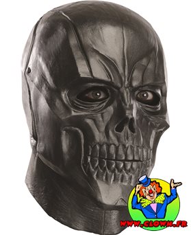 Masque adulte intégral Black Mask en latex Arkham City Franchise