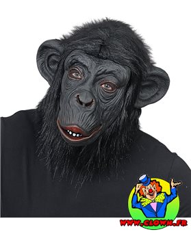 Masque de chimpanzé avec fourrure en peluche