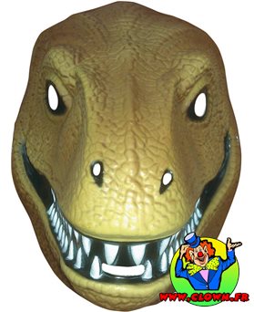 Masque dinosaure Raptor marron