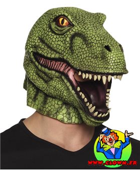 Masque visage latex T-rex