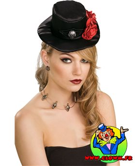 Mini chapeau gothique avec roses
