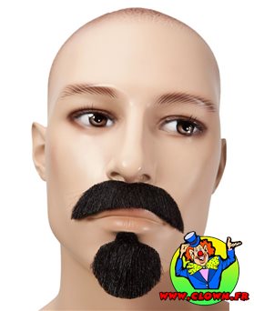 Moustache avec bouc noire