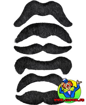 Moustache blister de 6 assorties