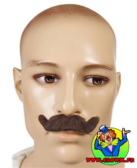 Moustache stylisée marron