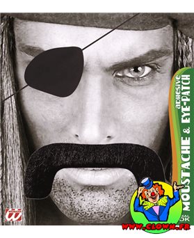 Moustaches pirate avec poche oeil