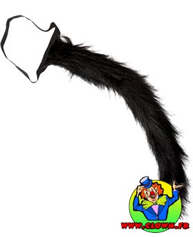 Queue de chat noire peluche