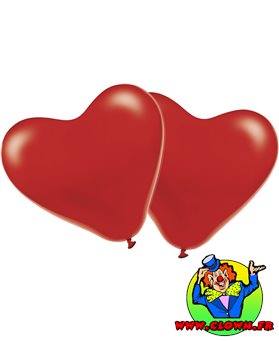 Sachet de ballon coeur rouge