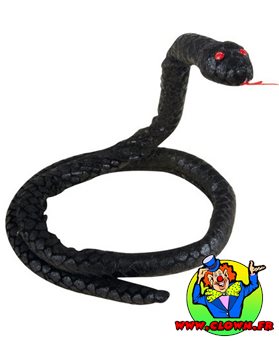 Serpent articulé tissu noir