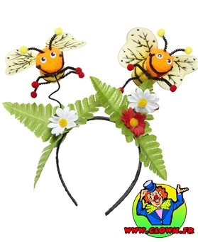 Serre-tête abeille avec fleur