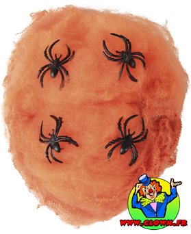 Toile d'araignée orange PM