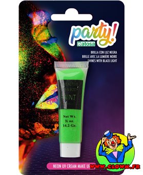 Tube de maquillage néon vert UV