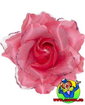 Clip pour cheveux rose rose brillante