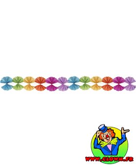 Guirlande papier éventail multicolore